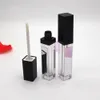 7ml Kwadratowy Lip Gloss Tube Pusty Odnawialny Plastikowa szminka Balsam Butelka z LED Light Lustro Długi Creeshadow Cream Container