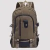 Mochila de lona para hombre, mochila escolar de gran capacidad, mochilas de Color sólido a la moda, mochila deportiva de viaje informal, mochila 1