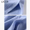 LYZCR Sleeveless Cotton Line Blouse Women White Summer Womens Tops And Blouses Casual White Ladies Tops Shirt Blusas Femininas LJ200812