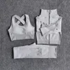 Combinaison de Sport de Yoga pour femmes, sans couture, manches longues, respirant, Patchwork, vêtements à pois