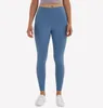 L-32 cor sólida cintura alta yoga leggings roupas de ginástica mulheres correndo esportes fitness yoga calças comprimento total calças gerais treino leggins