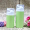 Makeup Tools Green Essence Pump Bottle Vit Head Plastic Airless Flaskor för Lotion Shampoo Bad Kosmetisk Förpackning 100 st Sn3325