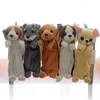 Cosmetische tassen kasten kawaii cartoon pluche honden potlood kist schattige dieren penzak doos voor kinderen schoolbenodigdheden materiaal Koreaans briefpapier1