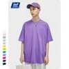 Inflation Plain 100% Bomull T-shirts Män Streetwear Multicolors Hip Hop Oversized T-shirt Unisex Basic Blank Short Sleeve Tees G1229