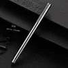 HongDian métal en acier inoxydable stylo plume fine plume 0,4 mm argent brillant excellent cadeau d'écriture stylo à encre pour bureau d'affaires maison Y200709
