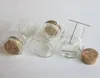 1000 x 15ml Glass Bottle with Wood Cork Clear Color Stopper Vial Crimp Neck Decorative Craft