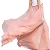 2020 Hoge Taille Vrouwen Chiffon Lange Rokken Dames Strand Zomer Boho Maxi Rok Saia Longa Faldas Ruffles Hem Long Rok Merk LJ200820