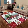 Noel Kırmızı Kamyon Karlı Yaşayan 3D Baskılı Kilim Mat Kaymaz Büyük Halı Halı Ev Dekorasyon 220301