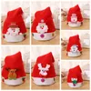 Christmas Red And White Party Hats Santa Claus Hats Santa Claus Costume Christmas Decoration Hats Cartoon Kids Christmas Caps BH2730 TQQ