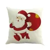 2020 Yeni Noel Kırmızı Stil Elk Noel Baba Kar tanesi Keten Yastık Kapak pillowslip Mutlu Noel 45 * 45cm Koltuk Yastık Kapak T3I51216