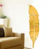 Mirrors DIY Feather Plume 3D Mirror Wall Sticker For Living Room Art Home Decor Decal Acrylic Mural Wallpaper