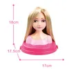 Hair Styling Doll Realistic Hairdressing Styling Training Hair Braiding Practice Pretend Play Toy Make Up Gift For Girls - Brown LJ201009