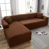 1/2 pieces Set Geometric Couch Elastic for Living Room Pets Corner L Shaped Chaise Longue Sofa Cover LJ201216