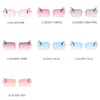 19 Colors Updated Frameless Trimmed Square Sunglasses For Women And Men Fashion Small Sun Glasses Metal Temples Wholesale