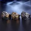 high quality ring Black Silver Gold Three Colors Stainless steel 316 Gothic Vintage Religious Master freemason signet Masonic Symbols Ring for men