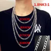 Pendant Necklaces QIAMNI Stainless Steel 18/20/22/24 Inch Cuban Chain Necklace Men's Punk Fashion Street Hip-hop Accessories Gifts Chokers C