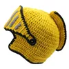 Unisex Homens Inverno Handmade Crochet Cavaleiro Crânio Slouchy Esqui Snowboard Beanie face removível Máscara Cap Hat