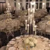 Bougeoirs cristal clair candélabres centres de table de mariage support étanche en acrylique pour Table senyu467