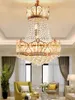 Europese kroon kristal kroonluchters led licht amerikaanse luxe kroonluchter lichten armatuur klassieke lobby eetkamer hanglampen diameter50cm height56cm
