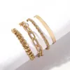 Gouden kettingen Armband Multilayer Braid Chain Dames Armbanden Bangle Manchet Hip Hop Nachtclub Party Mode-sieraden Will en Sandy Gift