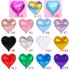 15 Renk Sevgililer Günü Balon 18 inç Aşk Alüminyum Film Balon Düğün Odası Dekorasyon Kalp Şeklinde Balon T9I00984