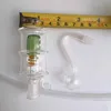 Più nuovo mini pipa ad acqua in vetro narghilè bong con tubo in silicone bocchino bruciatore rotondo punta del filtro gorgogliatore Dab Oil Rig Pipes