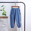 Neue 2020 Frühling Herbst Jungen Mädchen Niedlichen Cartoon Print Lange Hosen Jeans Mode Kinder Lose Denim Hosen für 1 2 3 4 jahre LJ201012