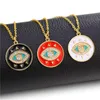 Pendant Necklaces Juya 2022 Luxury Gold Greek Necklace For Women Handmade Enamel Zirconia Turkish Choker Jewelry Supplies1176326