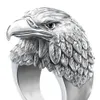 10 sztuk / partii Moda Eagle Ring Nadaje się do europejskich i amerykańskich mężczyzn Akcesoria Urodzinowe Rozmiar 7-13 G-130