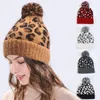 Czapki do czapki/czaszki Lopard Autumn Winter Woman Hat Osobowość Kobieta z dzianiny czapki Cap1