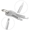 Wkrętaki Keychain Outdoor Kieszonkowy Mini śrubokręt Zestaw Key Pierścionek z Slowoted Hande Blue Tool WQ483-WLL