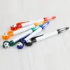 wholesale Cartoon Plastic Push Ballpoint Pen Football Shape Office Ballpoint Pen 0.7/1.0MM Stationery Business Office Supplies VTKY2390