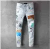 22 Mens Designer Jeans Distressed Ripped Biker Slim Fit Motorfiets Bikers Denim voor Heren Fashion Mans Top Quality Merk Jean