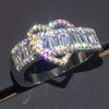 Wedding Rings European And American Ladies Fashion Heart-shaped Crystal Ring Inlaid Diamond Romantic Retro