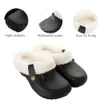 Nasonberg Home Slipper z futrzanymi zimowymi kapciami trzymaj ciepłe buty Kobieta Czarna szara wodoodporna Y200106