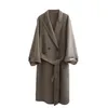Women's Wool & Blends South Korea Double-sided Cashmere Coat Female Long Over-the-knee High-end Hepburn Loose Qiu Dong East Gate1