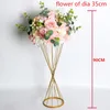 Lüks Düğün Dekorasyon Çiçek Vazo Metal Raf Yapay Çiçek Topu Ile Parti Masa Dekor için Dekor Yol Kurşun Süs 4 ADET