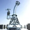 Water Glass Bong With Showerhead Recycler Fag Egg Swiss Perc Hookahs Beaker Dab Rigs Oil Rig Smoking Accessories MFE09