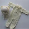 Newborn Pography Outfit Newborn Onesie and Bear Hat Newborn Footed Romper with Bear Bonnet Mohair Outfit Po Prop C10187223292