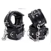 Läder handbojor sex, mjuka vadderade armband manschetter fotled manschetter, bdsm bondage begränsningar, sexleksaker för par y200616