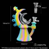 New design Moon water pipe hand pipel with glass bowl smoking pipe tobacco bong portable hookah heat resistant Silicone hot sell product