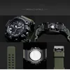 Moda Luksusowe Męskie Zegarek Kwarcowy Outdoor Wodoodporny Sport Wojskowy Zegarek Męski Analogowy LED Digital Wristwatch Reloj de Lujo