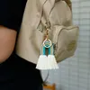 Vrouwen handgemaakte boho Rainbow Tassel Keychain Bag hangt goud sleutelhouder mode sieraden cadeau wil en zandcadeau