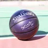 Spalding 24K Black Mamba Commemorative edition basketball ball Balls Merch PU wear resistant serpentine size 7 Pearl purple2303925