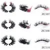 Color Mink Lashes Colored Fuax Mink False Eyelashes Dramatic Fluffy Wispy Long Thick Colorful Eyelash for Christmas Festival Cosplay Party Eyes Makeup Extension