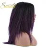 Lans crépus bouclés Afro cheveux perruques Ombre perruque synthétique 150 g/pcs pour les femmes partie moyenne femmes noir naturel femme perruques