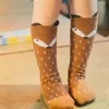 1 paio di calze da bambino in cotone Fox carino ginocchio calzini a pavimento caldo da 0-4 anni per ragazzo ragazza antiscivolo LJ200828