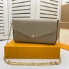 Dove Grey Multiple Chain Bag Empreinte Leather with Bold Cream Flower Print Envelope Shoulder Bag Amovible Gold 3 Multi Clutch