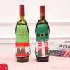 Vinflaska täcker snögubbe flaskväska hem dekoration juldekoration 2018 jultomten vin flaska täcke gåva jultomten säck wdh0199