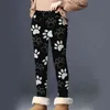 Leggings Donna Cartoon Stampe Autunno Inverno Allenamento Casa Caldo Elastico in vita Pantaloni in peluche Pantaloni da yoga Leggings natalizi Navidad H1221